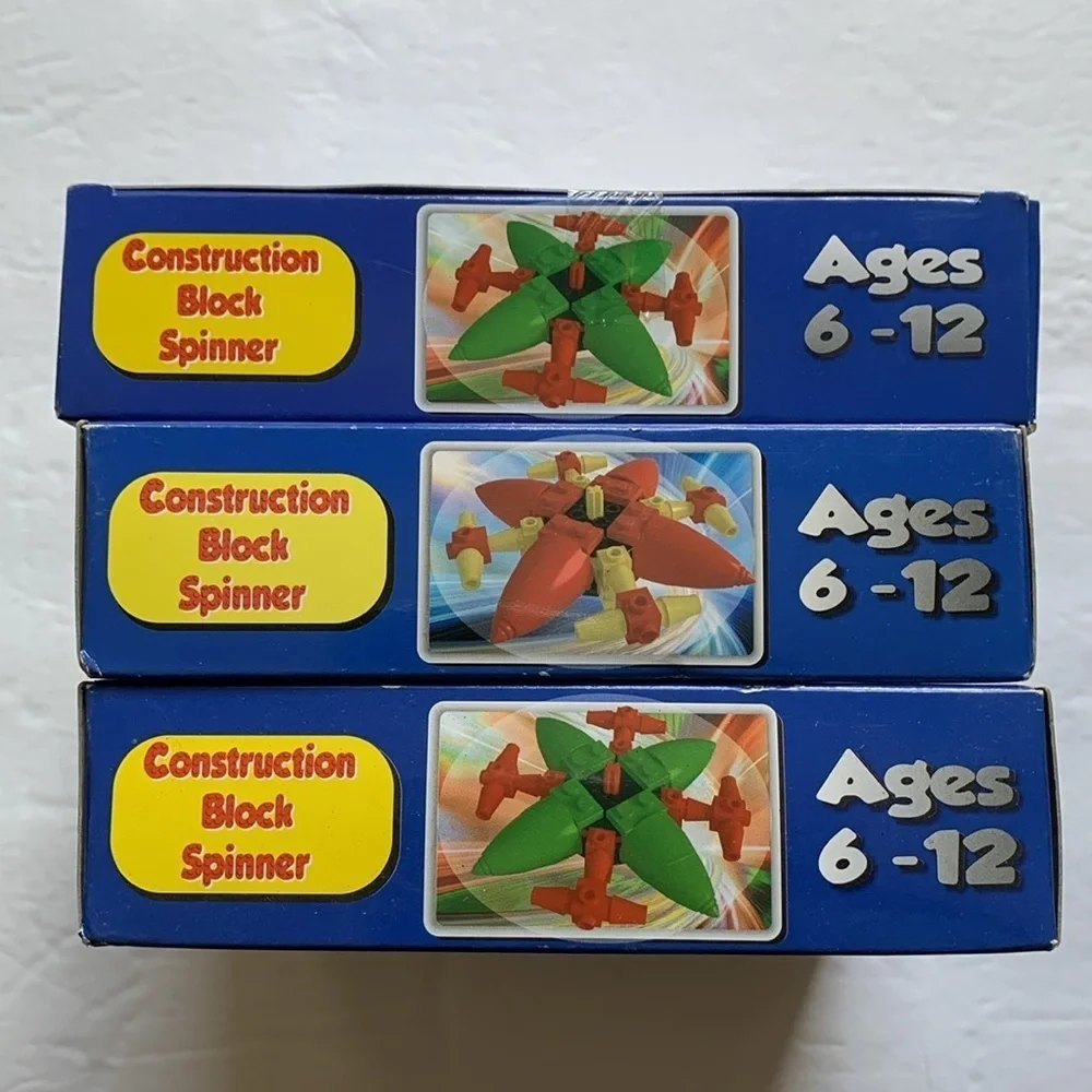 Grant & Bowman Construction Block Spinner Toys 3 Boxes New